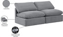 Indulge Velvet Sofa Grey - 147Grey-S2 - Vega Furniture