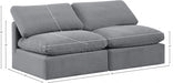 Indulge Velvet Sofa Grey - 147Grey-S2 - Vega Furniture