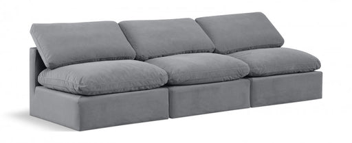 Indulge Velvet Sofa Grey - 147Grey-S3 - Vega Furniture