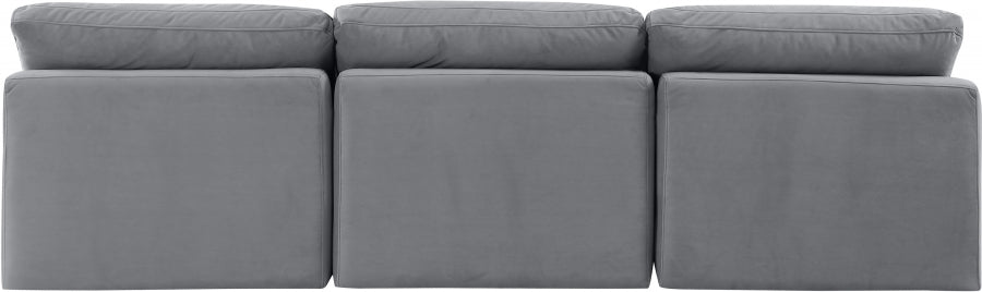 Indulge Velvet Sofa Grey - 147Grey-S3 - Vega Furniture