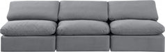 Indulge Velvet Sofa Grey - 147Grey-S3 - Vega Furniture