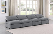 Indulge Velvet Sofa Grey - 147Grey-S4 - Vega Furniture