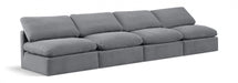 Indulge Velvet Sofa Grey - 147Grey-S4 - Vega Furniture