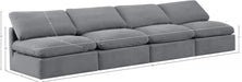 Indulge Velvet Sofa Grey - 147Grey-S4 - Vega Furniture