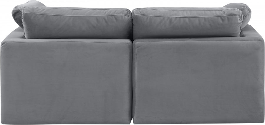 Indulge Velvet Sofa Grey - 147Grey-S70 - Vega Furniture
