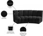 Infinity Black Boucle Fabric Loveseat - 643Black-2PC - Vega Furniture