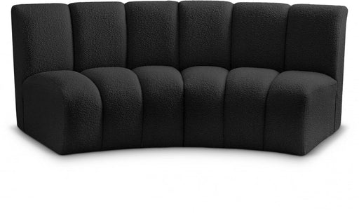 Infinity Black Boucle Fabric Loveseat - 643Black-2PC - Vega Furniture