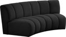 Infinity Black Boucle Fabric Loveseat - 643Black-2PC - Vega Furniture