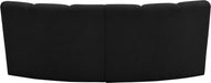 Infinity Black Boucle Fabric Loveseat - 643Black-2PC - Vega Furniture