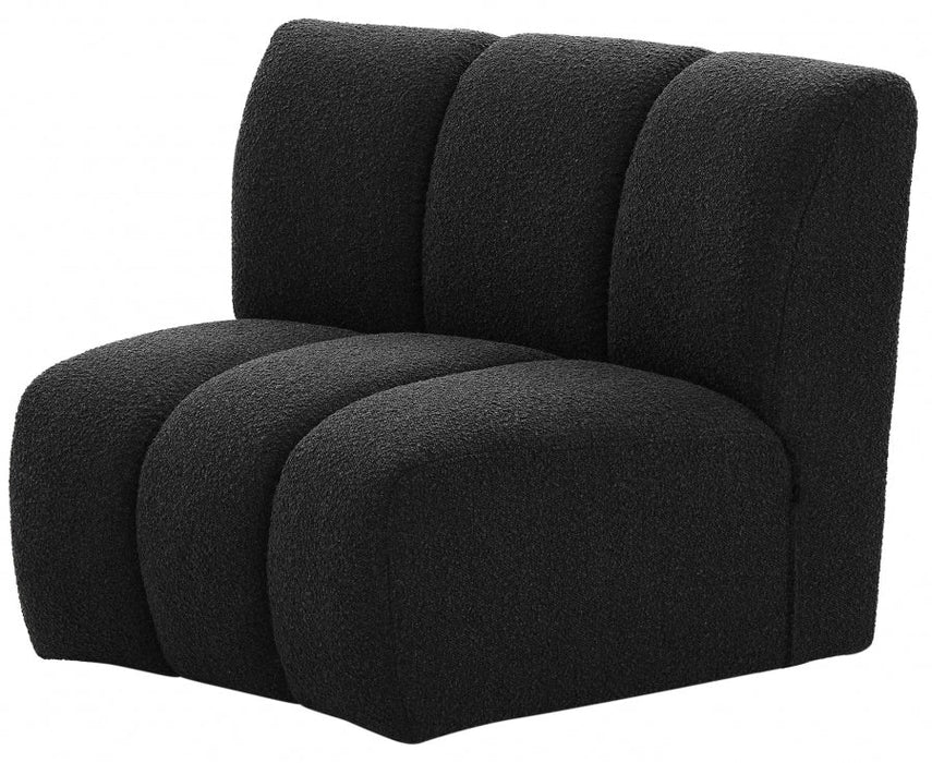 Infinity Black Boucle Fabric Modular Chair - 643Black-C - Vega Furniture