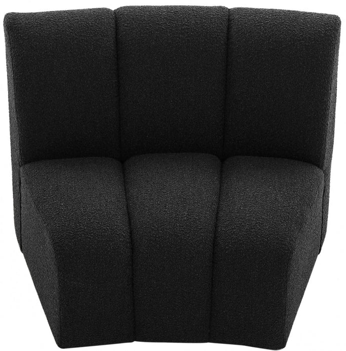 Infinity Black Boucle Fabric Modular Chair - 643Black-C - Vega Furniture