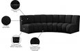 Infinity Black Boucle Fabric Sofa - 643Black-3PC - Vega Furniture