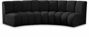 Infinity Black Boucle Fabric Sofa - 643Black-3PC - Vega Furniture