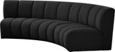 Infinity Black Boucle Fabric Sofa - 643Black-3PC - Vega Furniture