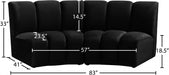 Infinity Black Modular Loveseat - 638Black-2PC - Vega Furniture