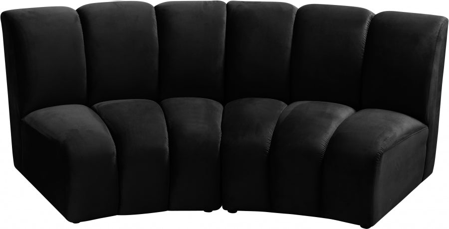 Infinity Black Modular Loveseat - 638Black-2PC - Vega Furniture