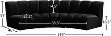 Infinity Black Modular Sofa - 638Black-3PC - Vega Furniture