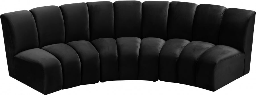 Infinity Black Modular Sofa - 638Black-3PC - Vega Furniture