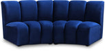 Infinity Blue Modular Loveseat - 638Navy-2PC - Vega Furniture