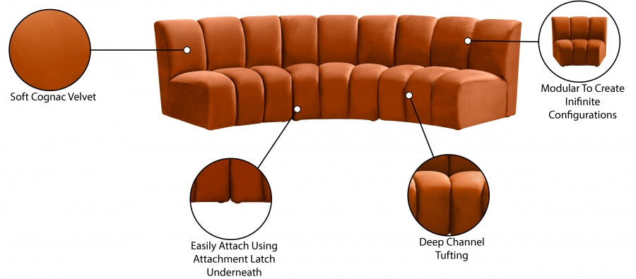 Infinity Cognac Modular Sofa - 638Cognac-3PC - Vega Furniture