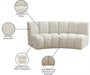 Infinity Cream Boucle Fabric Loveseat - 643Cream-2PC - Vega Furniture