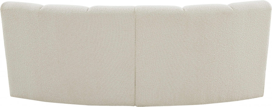 Infinity Cream Boucle Fabric Loveseat - 643Cream-2PC - Vega Furniture