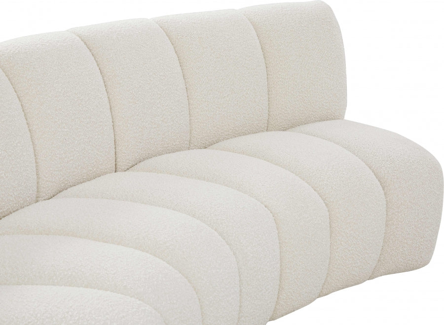 Infinity Cream Boucle Fabric Loveseat - 643Cream-2PC - Vega Furniture