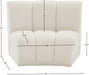 Infinity Cream Boucle Fabric Modular Chair - 643Cream-C - Vega Furniture