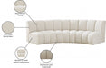 Infinity Cream Boucle Fabric Sofa - 643Cream-3PC - Vega Furniture