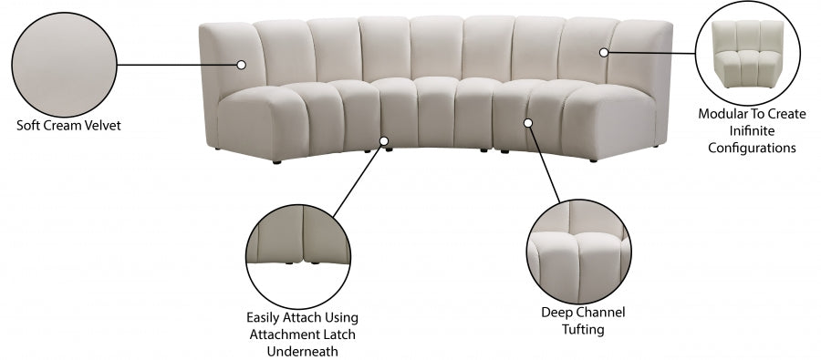 Infinity Cream Modular Sofa - 638Cream-3PC - Vega Furniture