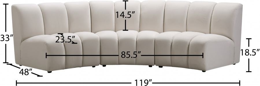 Infinity Cream Modular Sofa - 638Cream-3PC - Vega Furniture