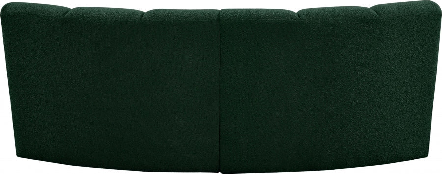 Infinity Green Boucle Fabric Loveseat - 643Green-2PC - Vega Furniture