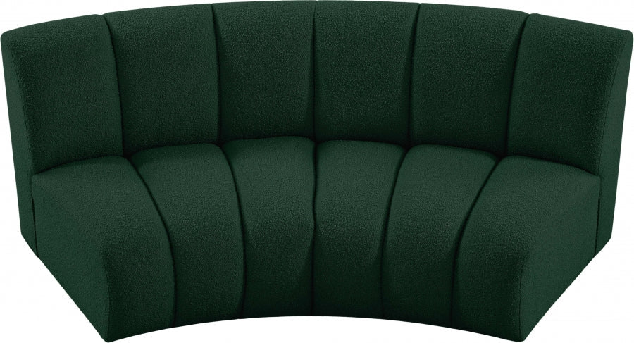 Infinity Green Boucle Fabric Loveseat - 643Green-2PC - Vega Furniture