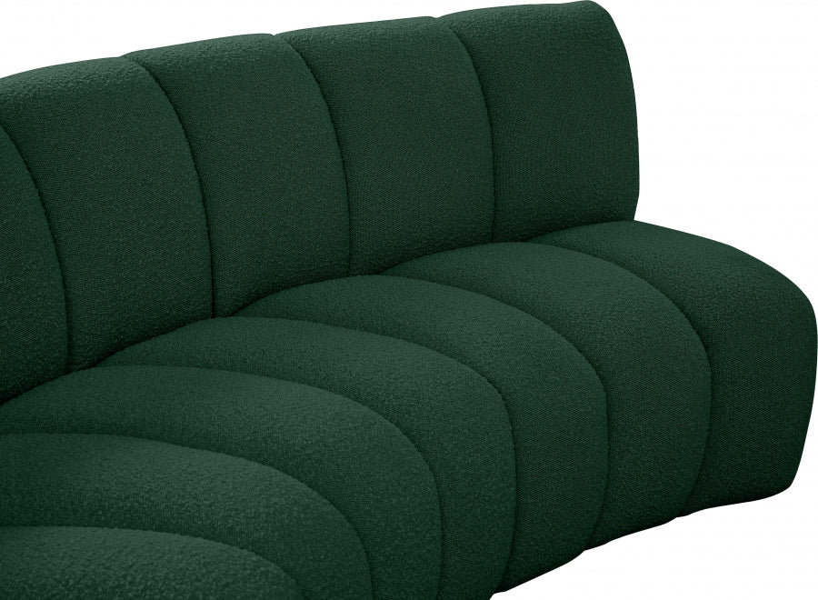 Infinity Green Boucle Fabric Loveseat - 643Green-2PC - Vega Furniture