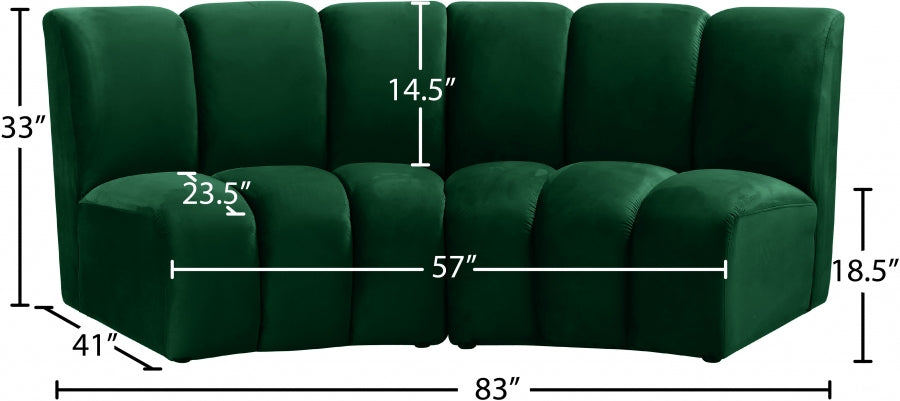 Infinity Green Modular Loveseat - 638Green-2PC - Vega Furniture