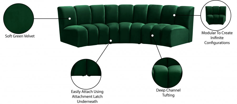 Infinity Green Modular Sofa - 638Green-3PC - Vega Furniture