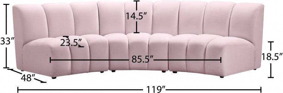 Infinity Pink Modular Sofa - 638Pink-3PC - Vega Furniture