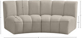 Infinity Taupe Boucle Fabric Loveseat - 643Taupe-2PC - Vega Furniture