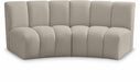 Infinity Taupe Boucle Fabric Loveseat - 643Taupe-2PC - Vega Furniture