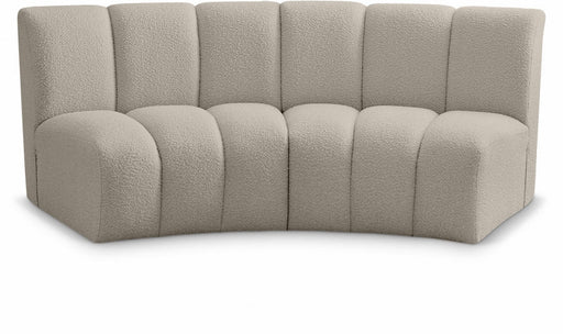 Infinity Taupe Boucle Fabric Loveseat - 643Taupe-2PC - Vega Furniture