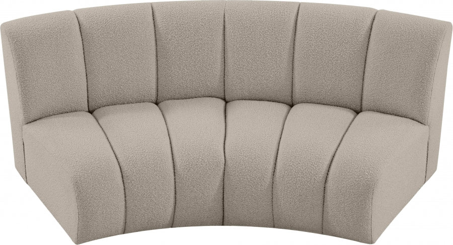 Infinity Taupe Boucle Fabric Loveseat - 643Taupe-2PC - Vega Furniture