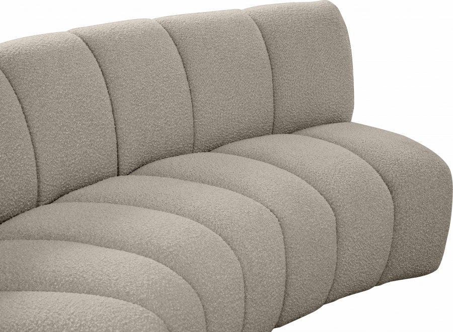 Infinity Taupe Boucle Fabric Loveseat - 643Taupe-2PC - Vega Furniture