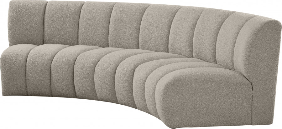 Infinity Taupe Boucle Fabric Sofa - 643Taupe-3PC - Vega Furniture