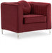 Isabelle Burgundy Velvet Chair - 612Burg-C - Vega Furniture