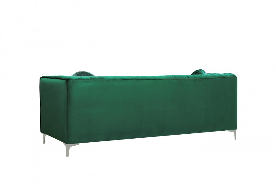 Isabelle Green Velvet Sofa - 612Green-S - Vega Furniture