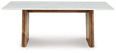 Isanti Light Brown/White Coffee Table - T662-1 - Vega Furniture