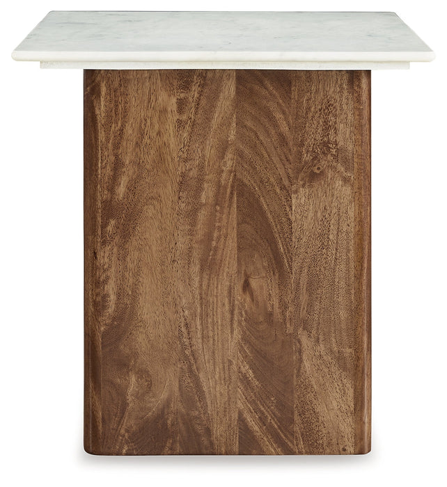 Isanti Light Brown/White End Table - T662-3 - Vega Furniture