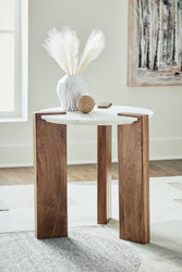 Isanti White/Brown End Table - T652-6 - Vega Furniture