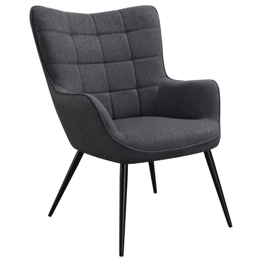 Isla Upholstered Flared Arms Accent Chair with Grid Tufted - 909466 - Vega Furniture