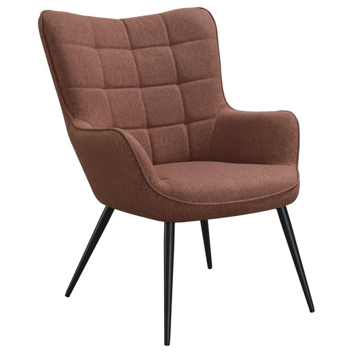 Isla Upholstered Flared Arms Accent Chair with Grid Tufted - 909468 - Vega Furniture